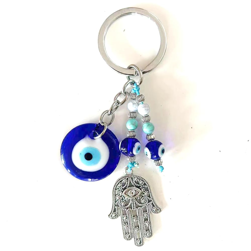SANNIDHI® Evil Eye Keychains Blue Evil Eyes Bag Charm Keyring Auspicious Keyring Good Luck Gift for Men Women SANNIDHI® Evil Eye Keychains Blue Evil Eyes Bag Charm Keyring Auspicious Keyring Good Luck Gift for Men Women